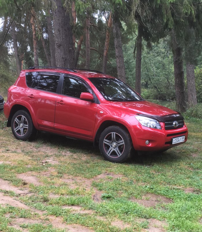Вишневый Toyota rav4