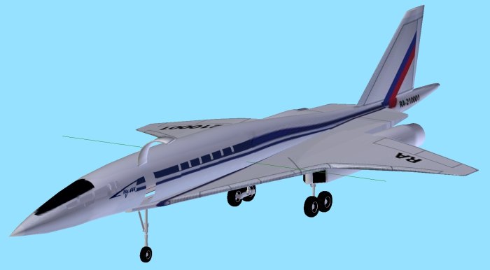 Ту-244 сверхзвуковой пассажирский самолёт