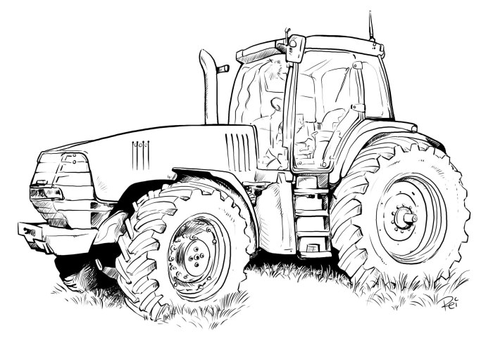 Раскраска трактор МТЗ 80