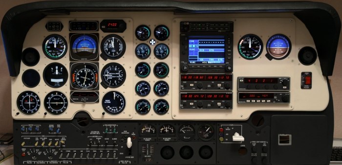 Кабина Cessna 172 приборы
