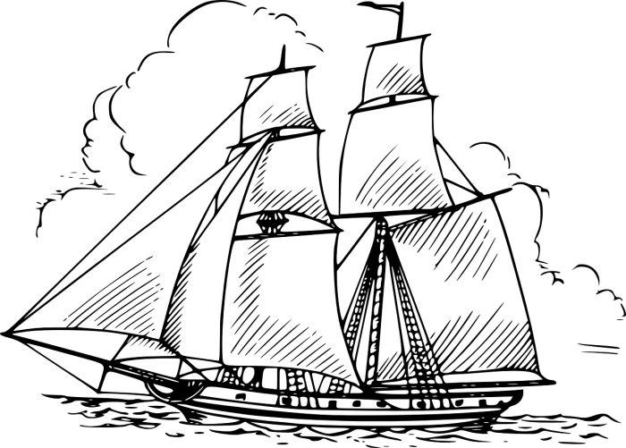Парусник рисунок