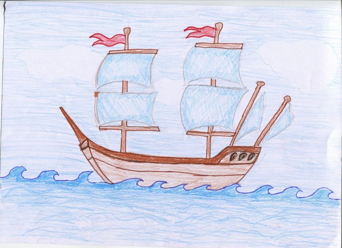 Парусник рисунок