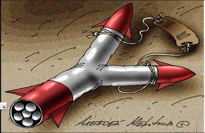 Ракета Сармат карикатура