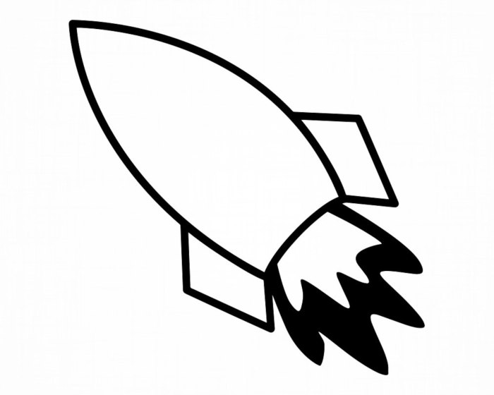 Ракета картинки черно белые