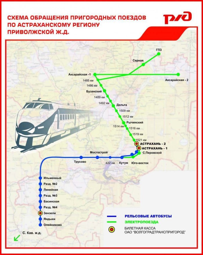 Схема электричек