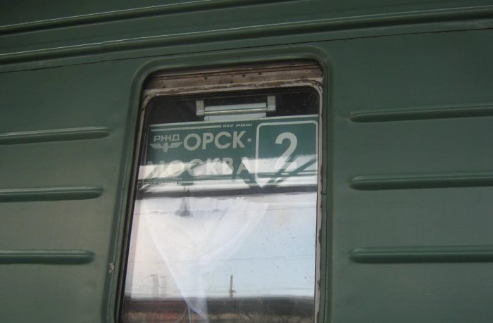 Поезд 131 Орск Москва