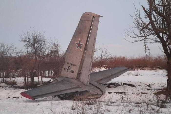 Упавший ан26 в Воронежской области