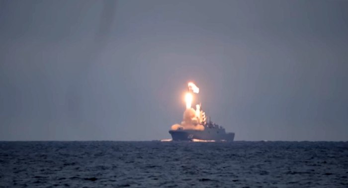 Пуск циркона с корабля