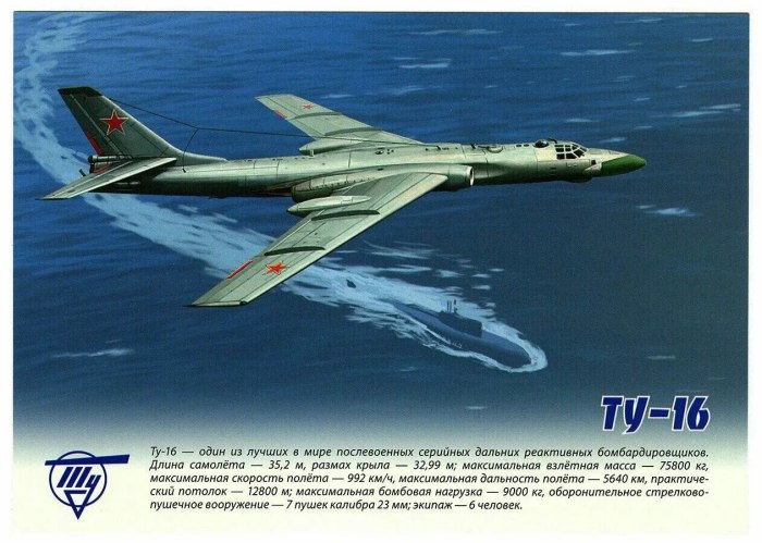 Самолет бомбардировщик ту 16
