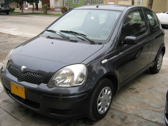 Toyota Vitz 2002 черный