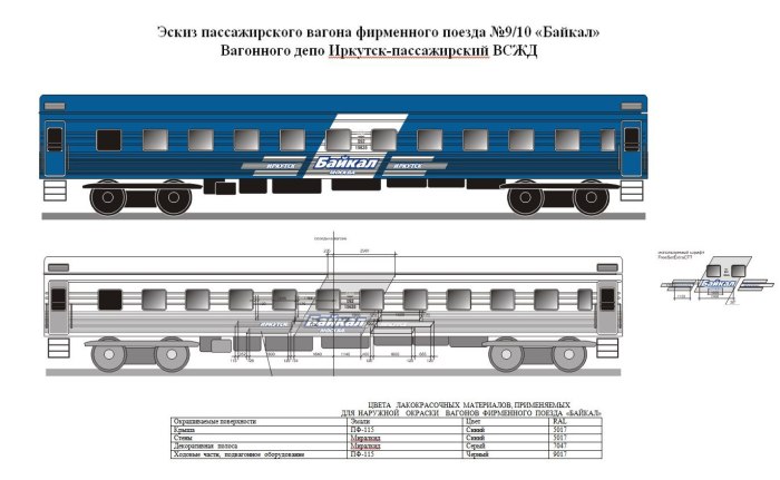 Вагон 61-4447 чертеж
