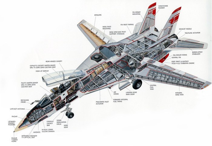 F-14 Tomcat Компоновочная схема