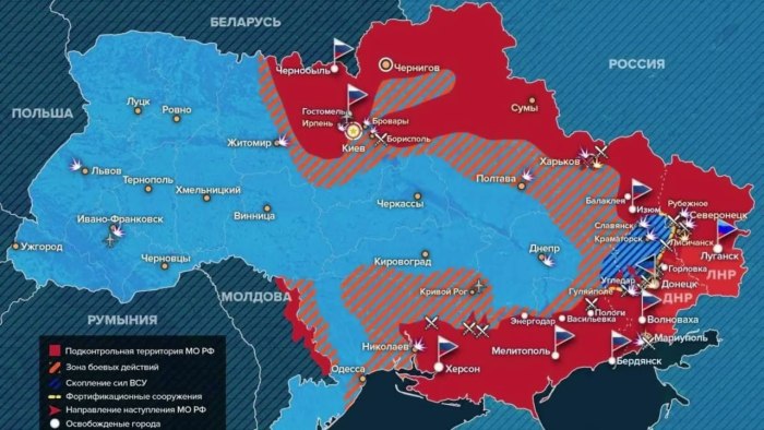 Карта Украины с военными действиями сейчас 2022 сегодня