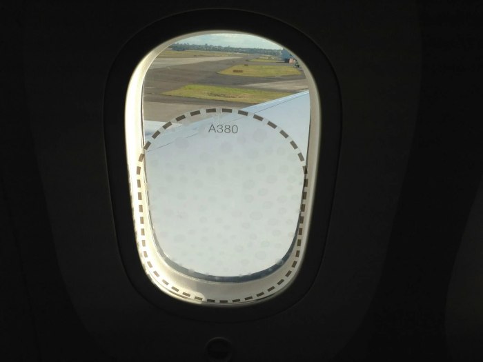 Boeing 787 Dreamliner иллюминаторы