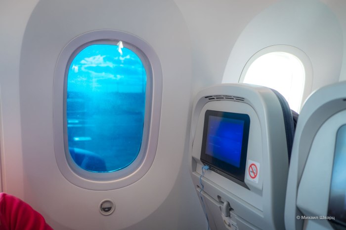 Боинг 787 иллюминатор