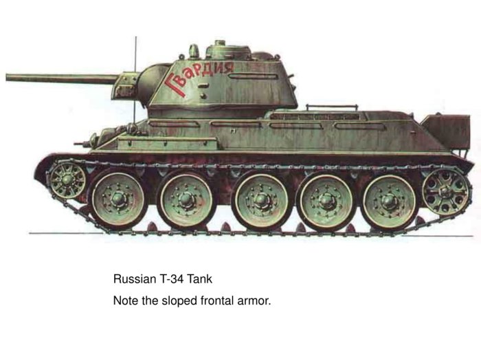 Танк т34 сбоку