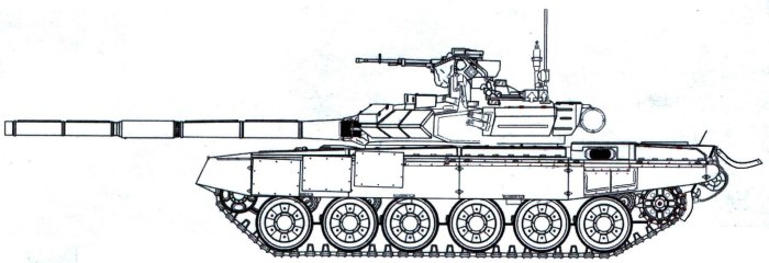 Танк т-90 вид сбоку