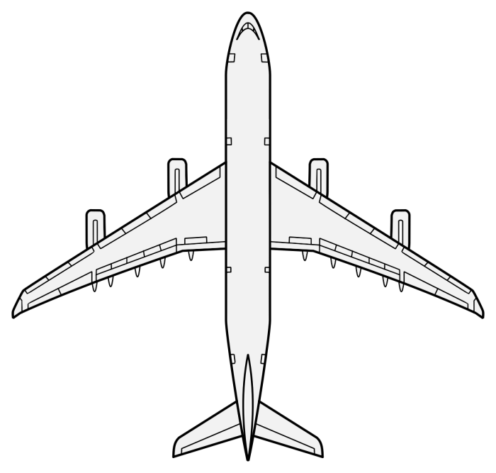 Самолет вид сбоку Airbus