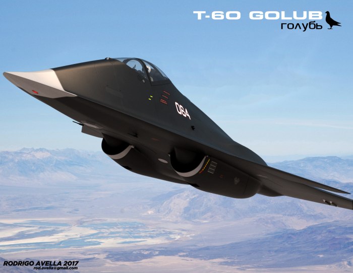 Стелс-бомбардировщик т-60 с