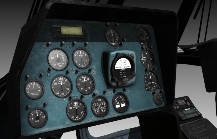 Приборная панель вертолета ми-8