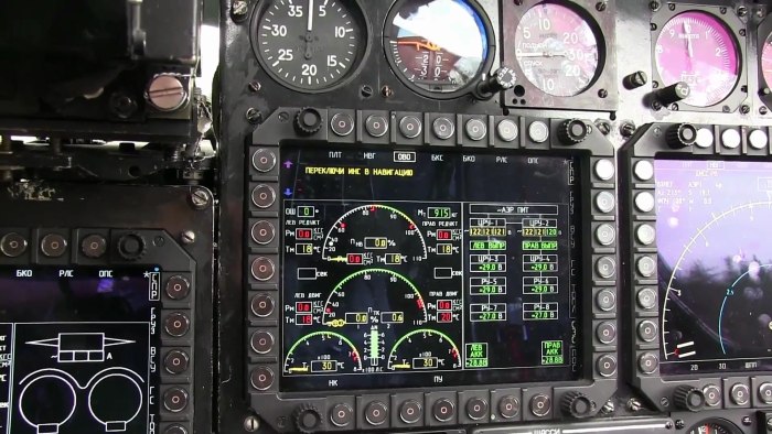 Приборная панель вертолета ми-8