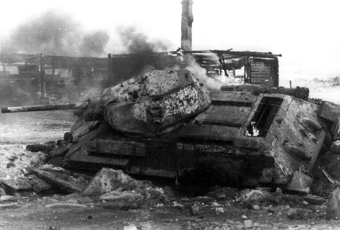 Подбитые советские танки т-34