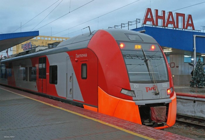 Поезд Ласточка Адлер Анапа