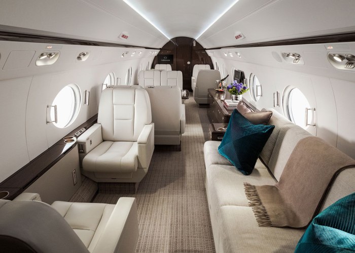 Gulfstream g550 салон