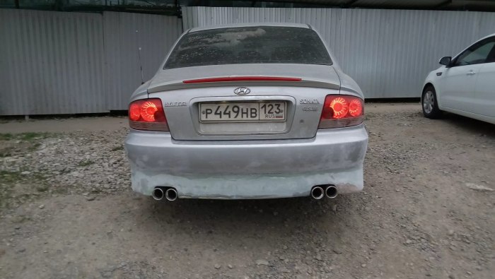 Hyundai Sonata EF выхлоп
