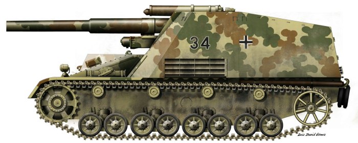 Hummel танк сбоку