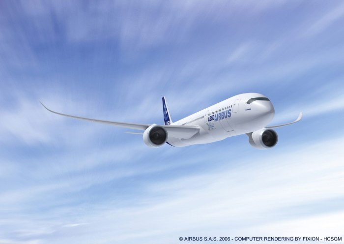 Airbus a350 спереди