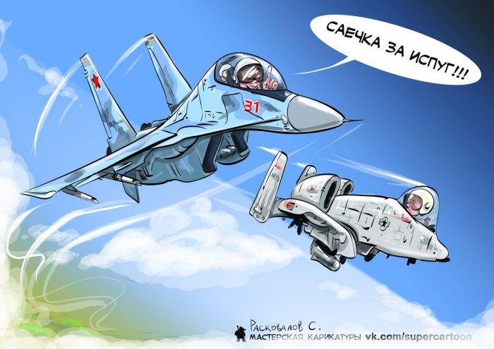 Карикатуры на военную авиацию