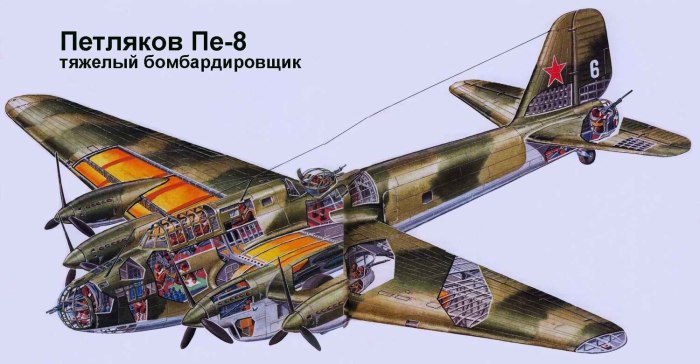 Советский бомбардировщик пе-8