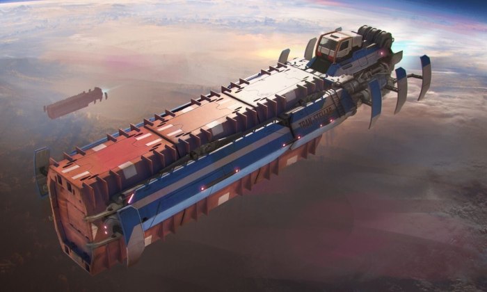 Космический корабль Sci Fi концепт Cargo