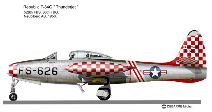 Republic f-84 Thunderjet самолет