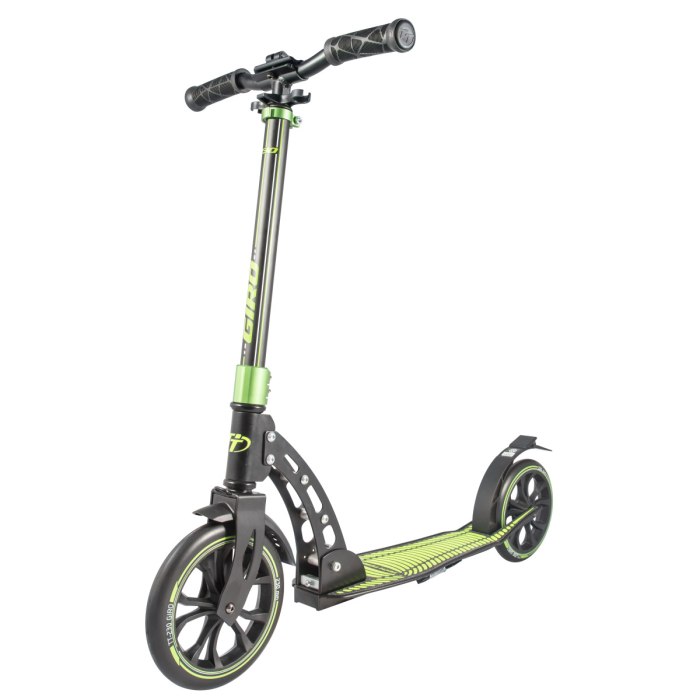 Самокат Tech Team City Scooter 2022 черный/зеленый