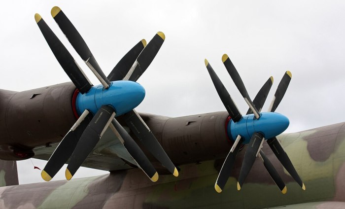 Воздушный винт АВ-90 на самолёте АН-22