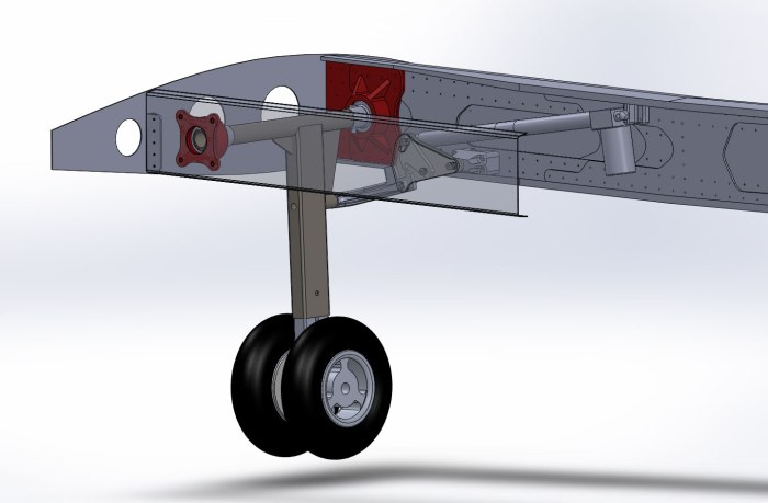 Передняя опора шасси SSJ 100