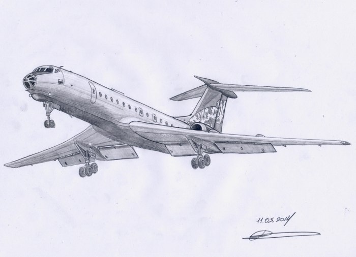 Ту-104 рисунок вид сбоку