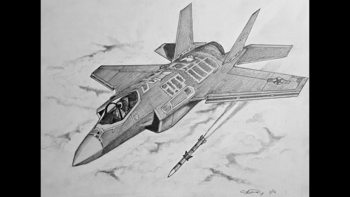 Нарисовать истребитель