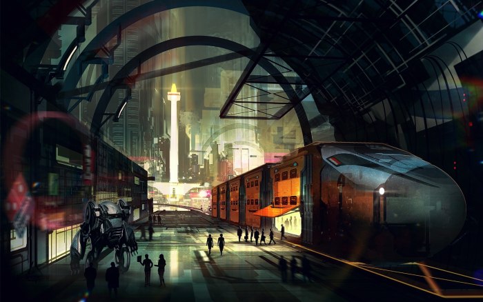 Sci Fi город футуризм