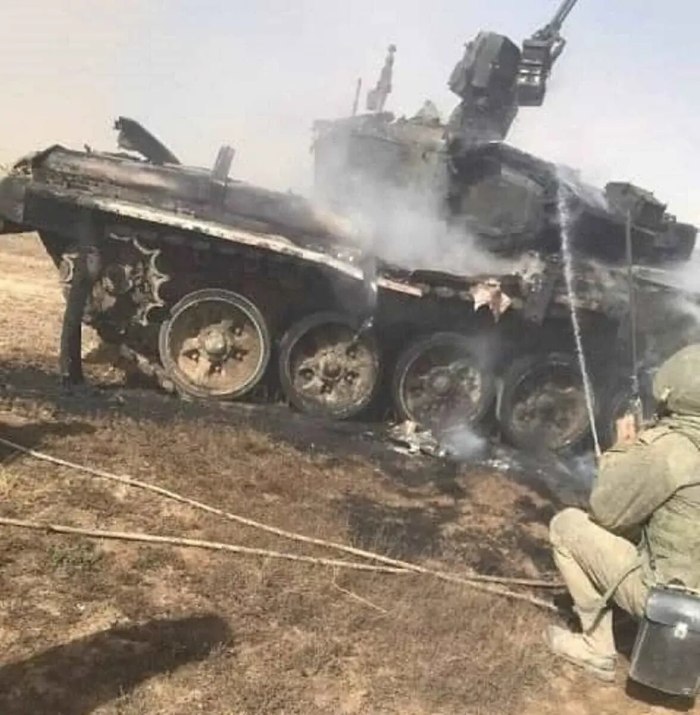 Подрыв боекомплекта т90