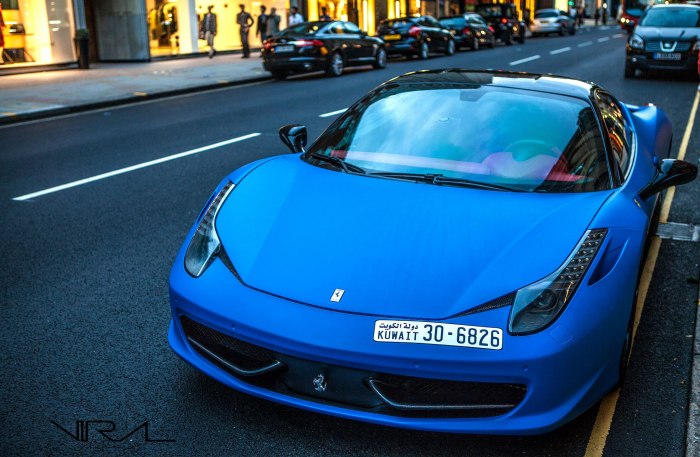 Unique Blue Ferrari 458