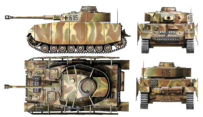 Танк PZ Kpfw 4 Ausf h