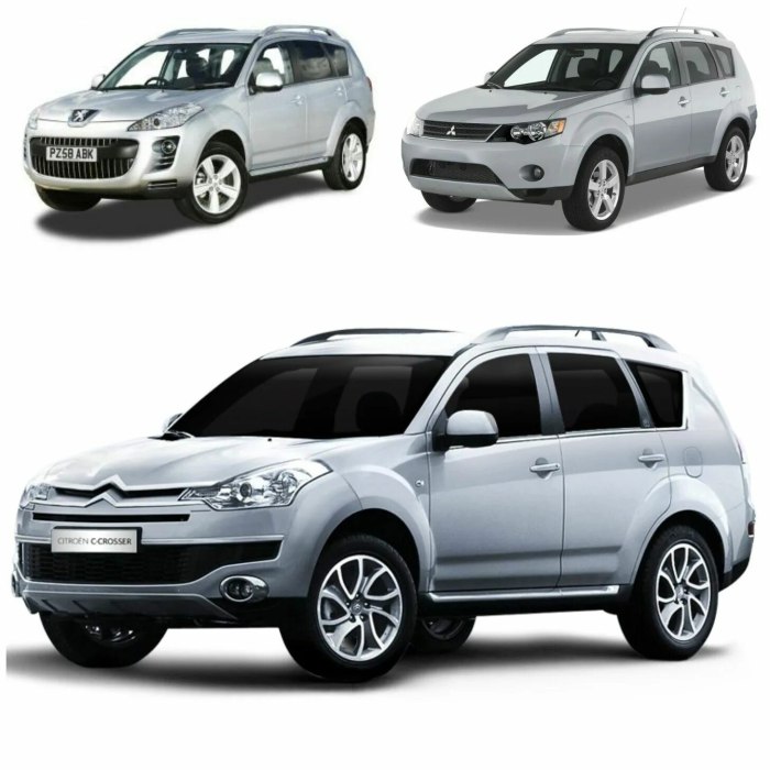 Mitsubishi Outlander и Citroen c-Crosser
