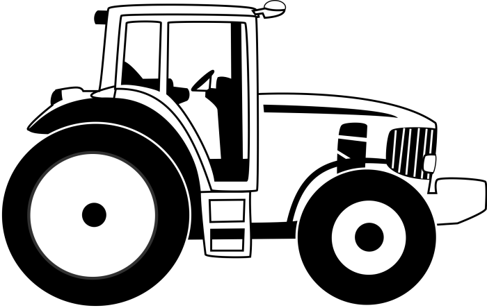 Раскраска трактор John Deere