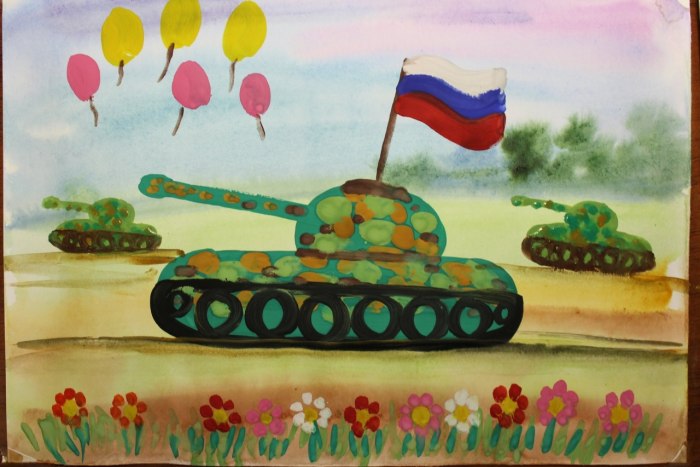 Рисование с детьми к 23 февраля