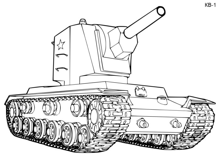 Танк кв-6 раскраска