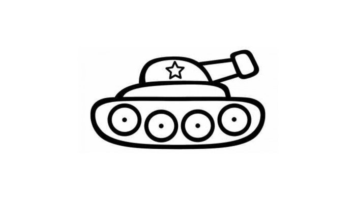 Танк раскраска для детей