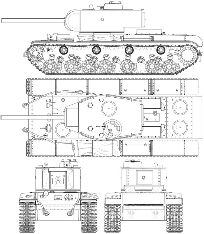 Кв-2 танк чертеж